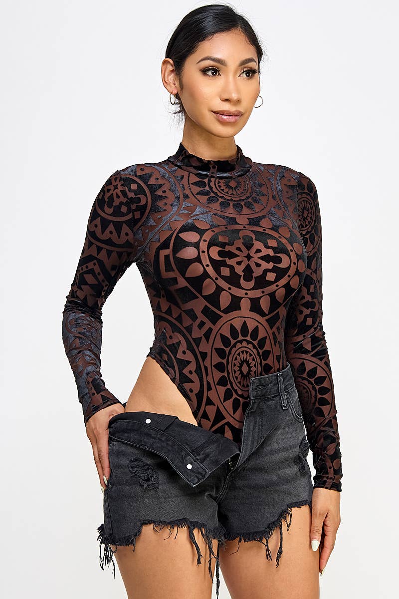 Burnout Velvet Bodysuit