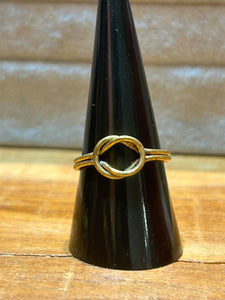 Handshake Knot Brass Ring