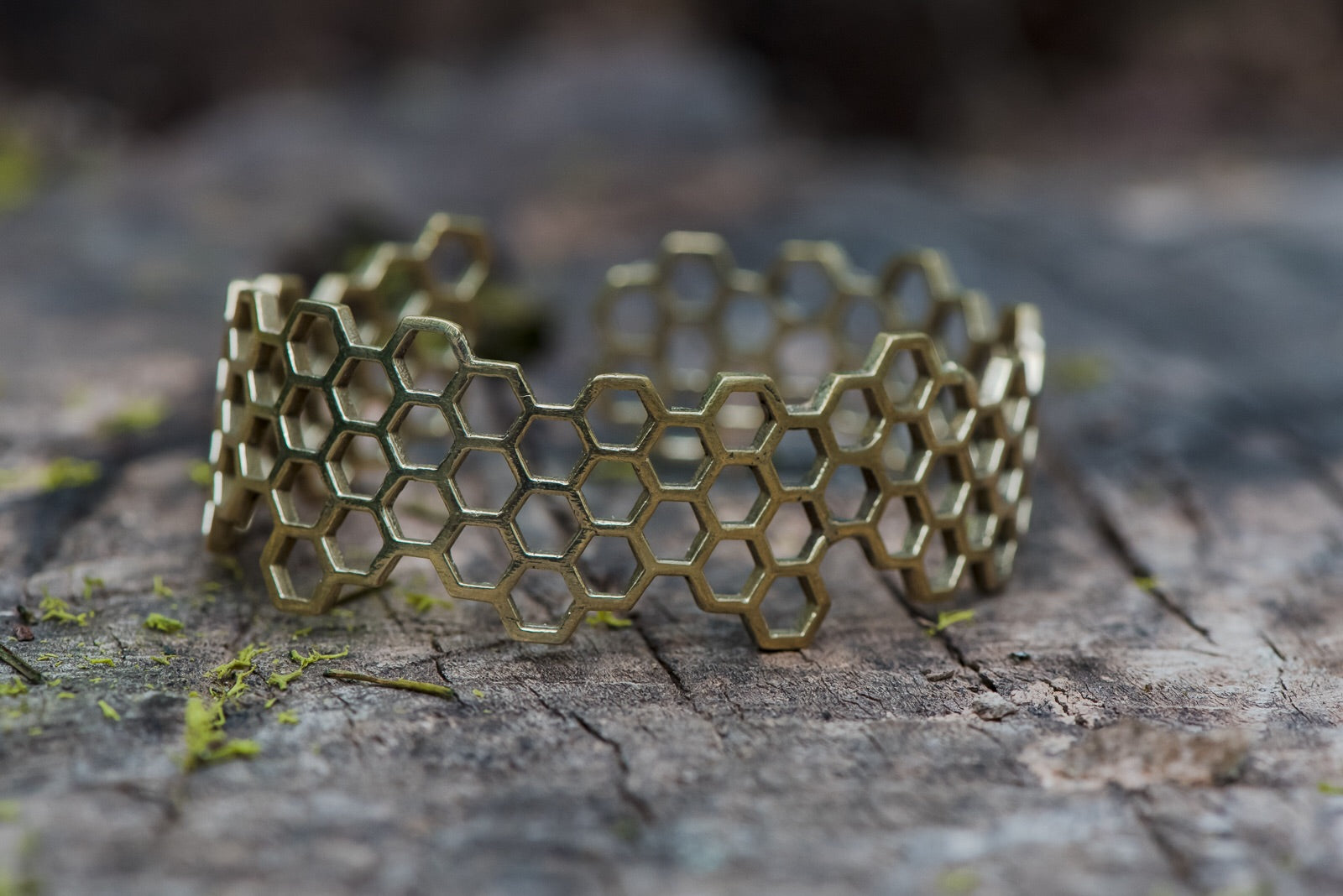 Adjustable Honey Comb Bee Bracelet