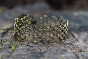 Adjustable Honey Comb Bee Bracelet