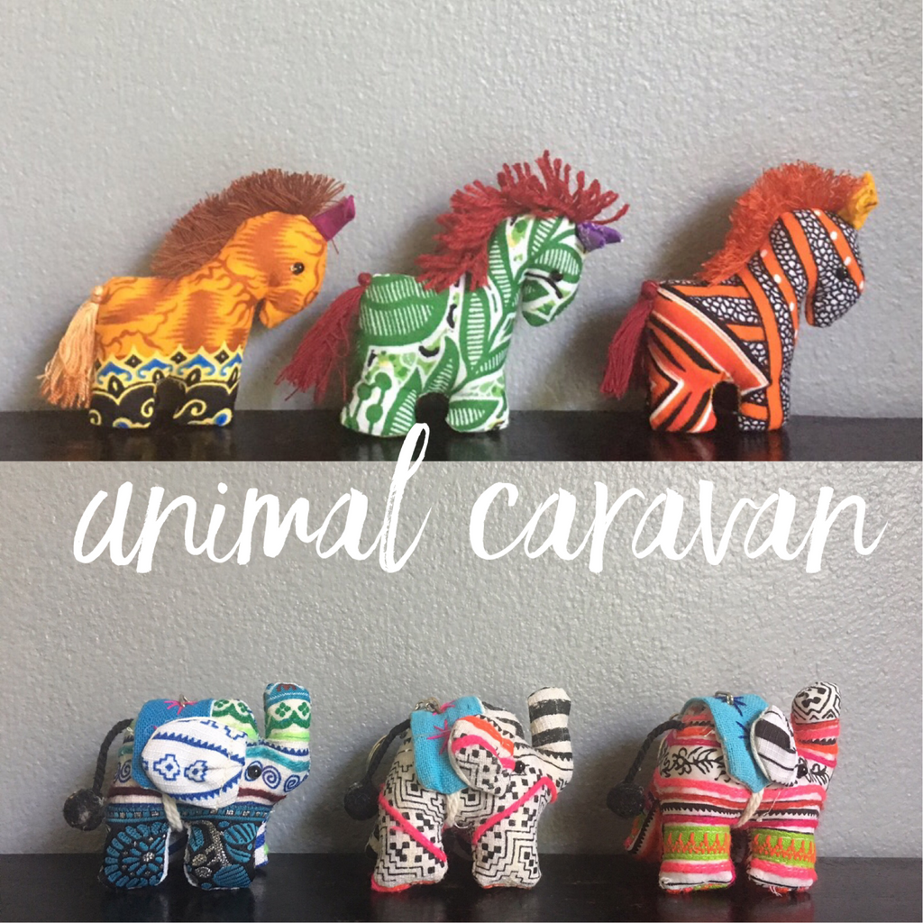 Tiny Stuffed Caravan Animals